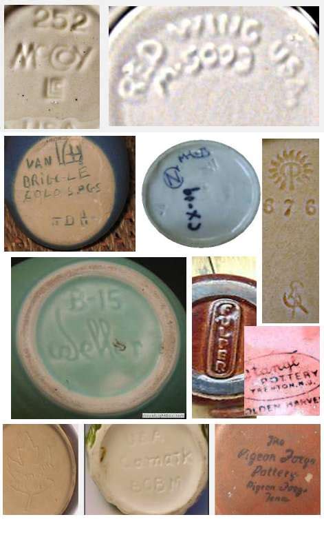 The Rozane wafer <b>mark</b> was introduced around 1905 and used on the early Roseville Rozane lines, including Egypto, Mara, Mongol, Woodland, Rozane and Della Robbia. . Usa pottery marks identification guide